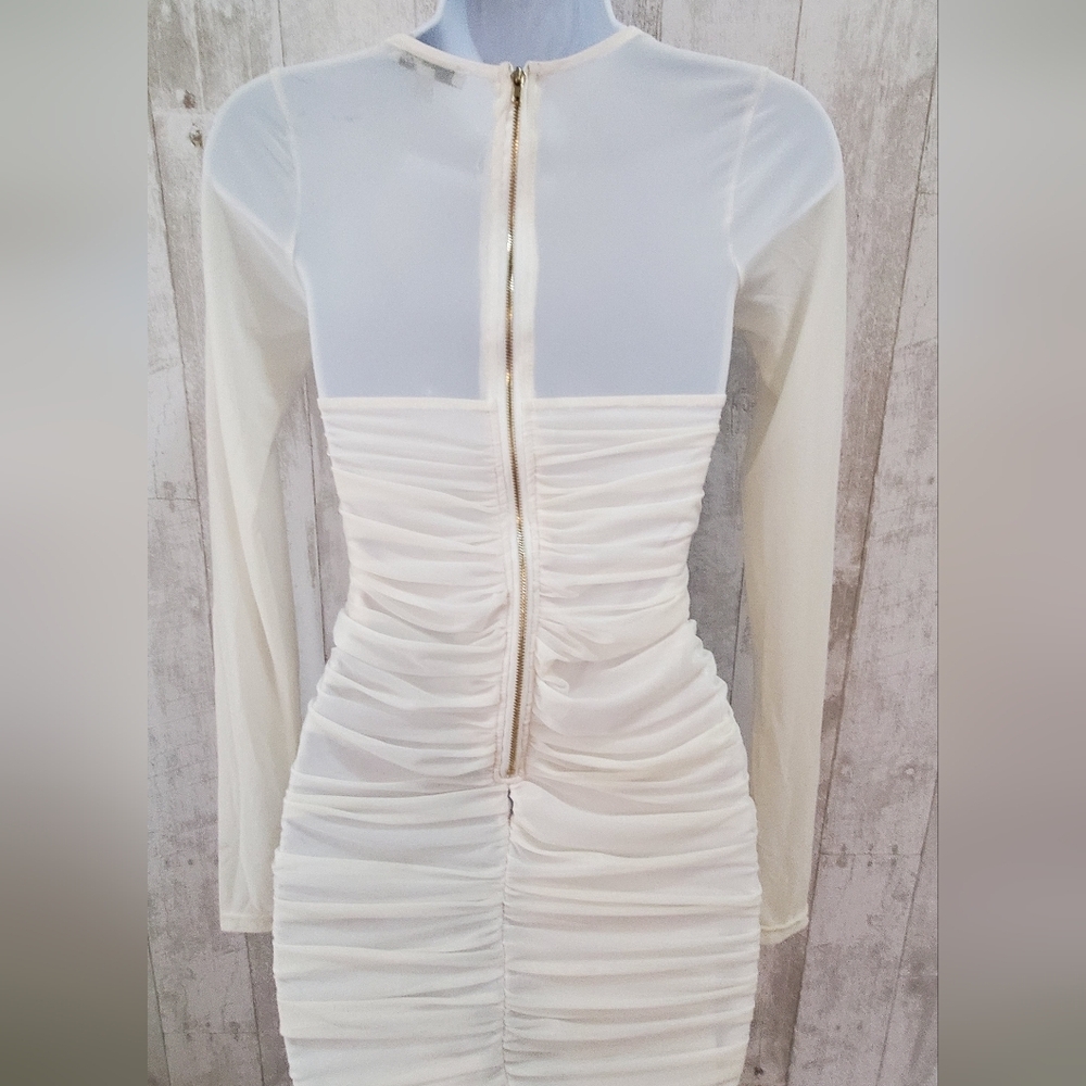 Fashion Nova Elegant White Long Sleeve Dress - Picture 11 of 11